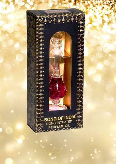 Precious Sandal Perfume Oil in Hand-Blown Glass Bottle